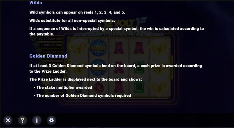 12 Volt Diamonds – Wild-sæt og betalende symboler på gitteret
